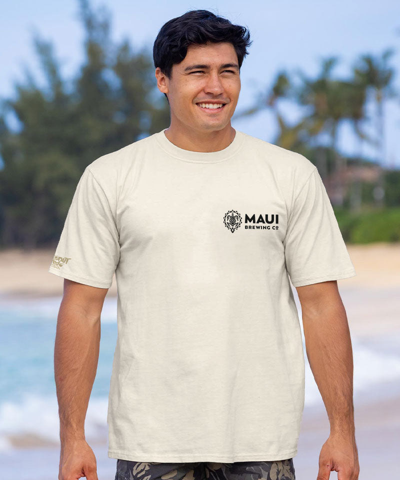 Maui Brewing Co Coconut Hiwa - Coconut Dyed Short Sleeve Crewneck T-Shirt